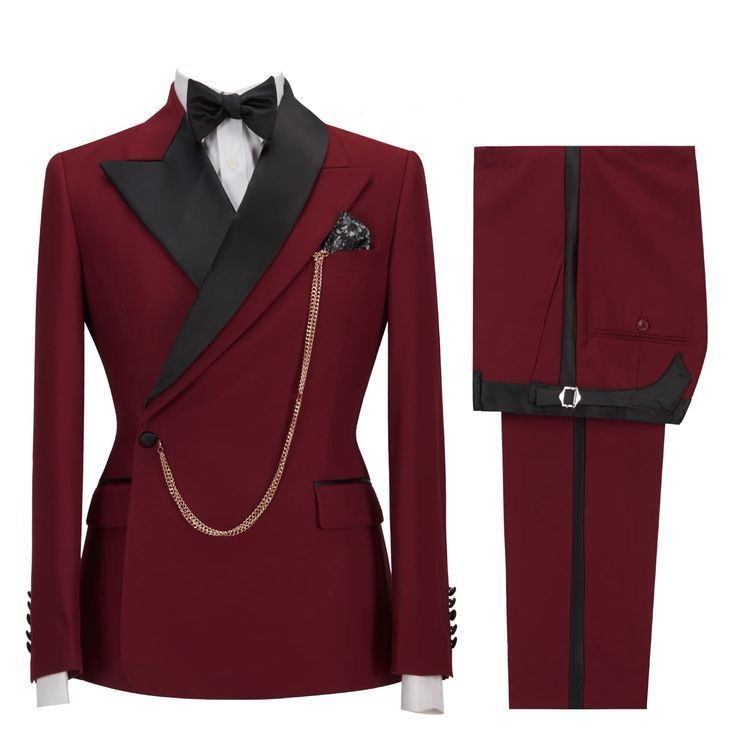 Red side breast suit