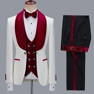 White red wide colar